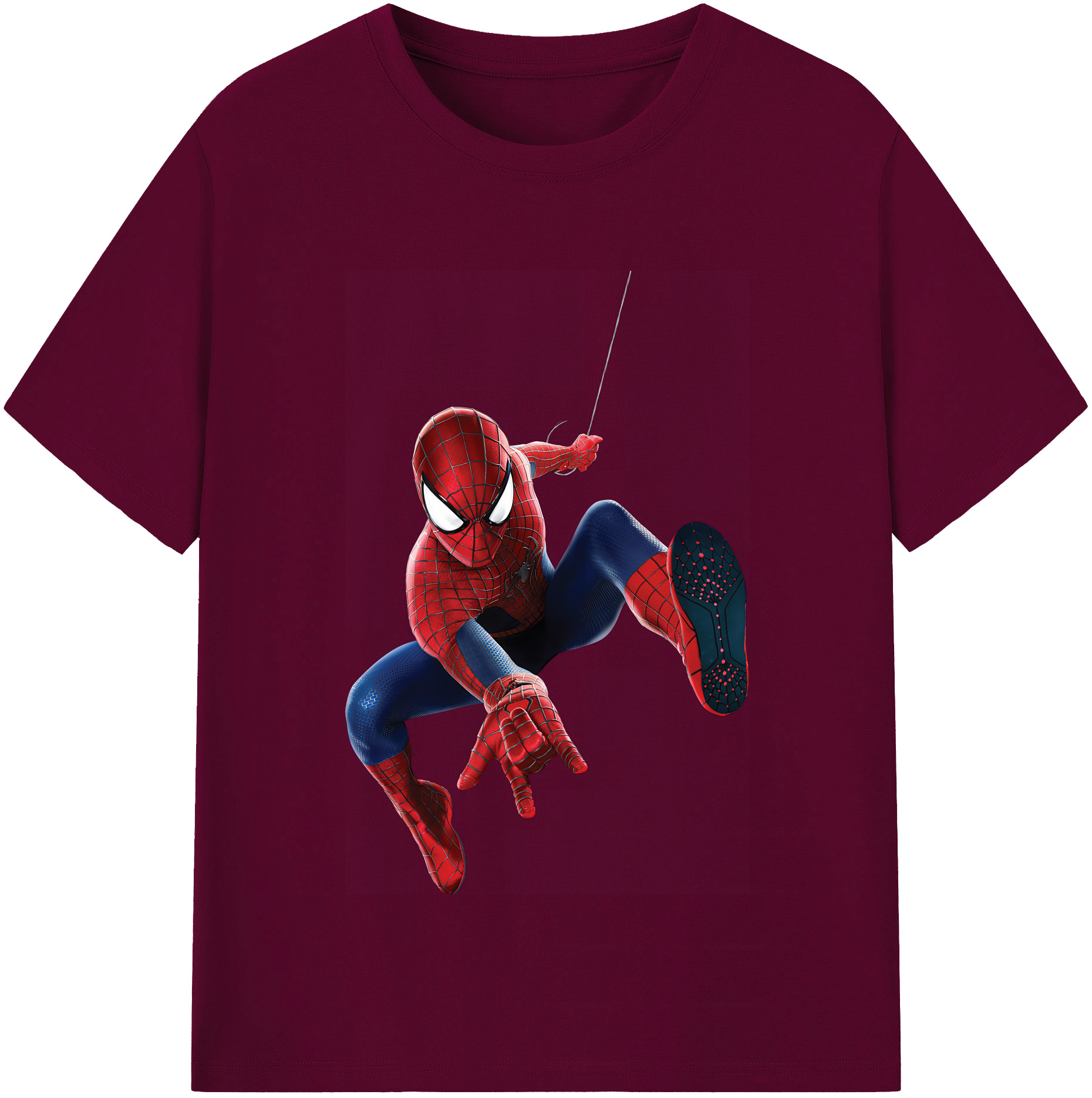 （画像用） Spider Man スパイダーマン レディースカジュアルプリントTシャツ（綿100％）